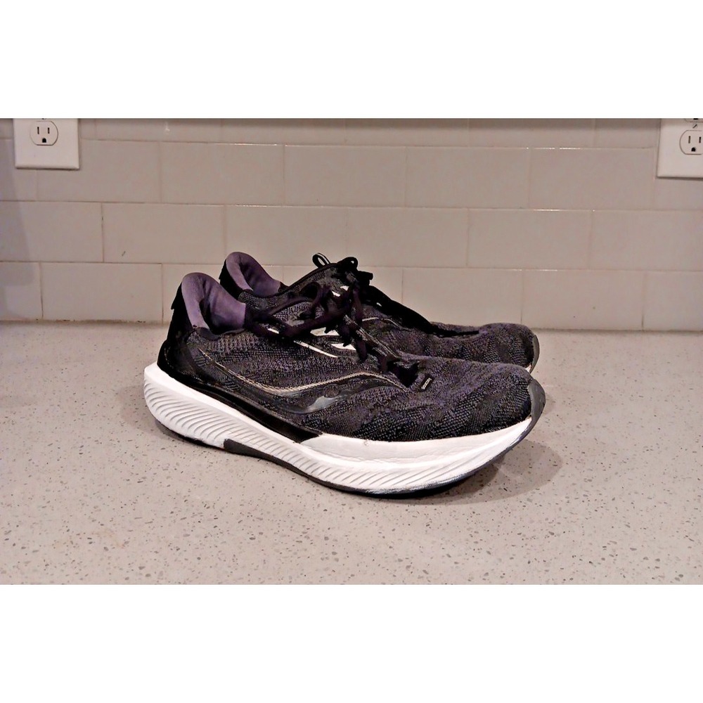 Saucony Echelon 9 Black White Men's Size 12.5 Running Shoes Sneakers S20765-10